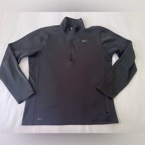 Nike‎ Fit Dry Zipper Pullover Womens Size Medium Long Sleeves Black